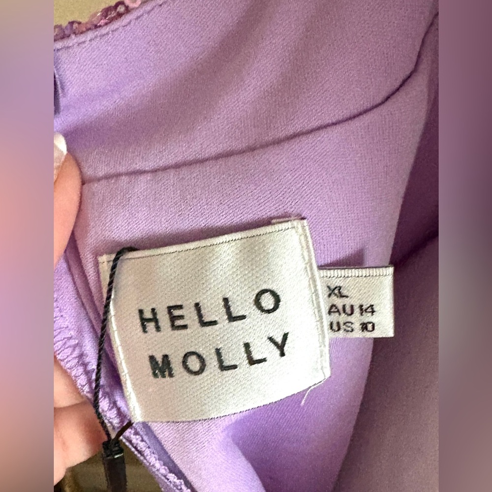Purple Sequin Dress hello Molly XL-M - Picture 5 of 5